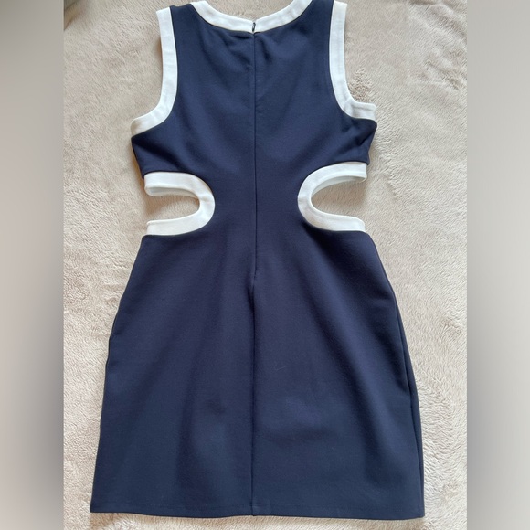 Staud Mini Dolce Dress in Navy - Picture 6 of 9